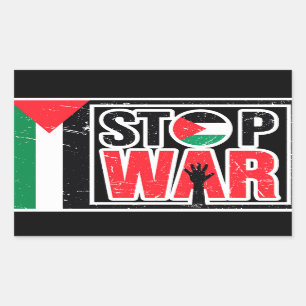 Stop War - Palestinian Lives Matter Freedom Free Rectangular Sticker