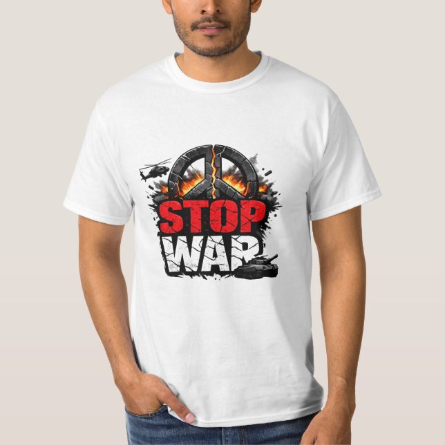 Stop War Peace Graphic T-Shirt – Stand for Peace (Front)