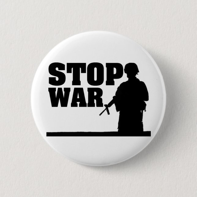 Stop War Pinback Button (Front)