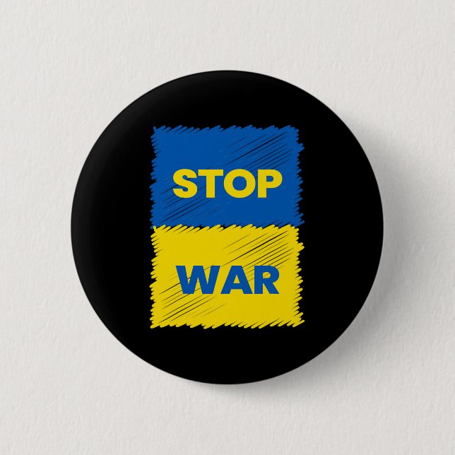 Stop War - Save Ukraine - Stop The War In Ukraine  Button (Front)