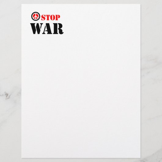 Stop war slogan (Front)