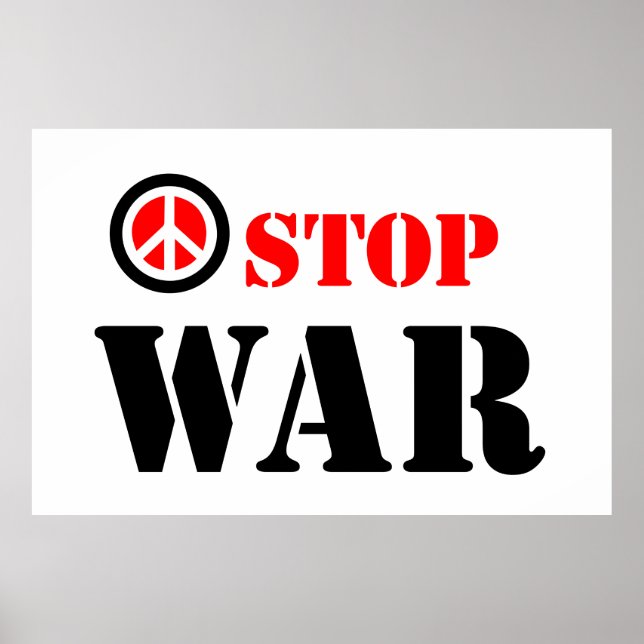 Stop war slogan poster (Front)