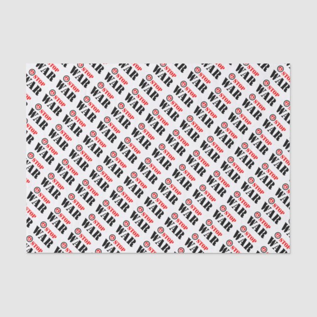 Stop war slogan tissue paper (Front)
