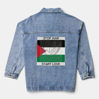STOP WAR START LOVE DENIM JACKET