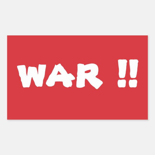 STOP War Stop Sign Sticker (Front)