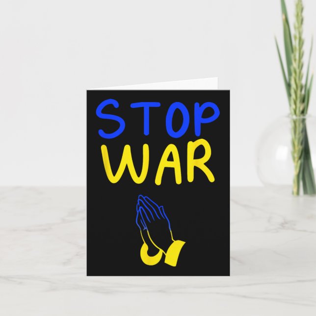Stop War Ukraine Help  Card (Front)