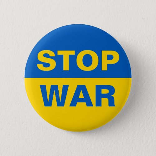 Stop War Ukraine Ukrainian Button