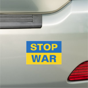 Stop War Ukraine Ukrainian Car Magnet