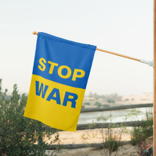 Stop War Ukraine Ukrainian House Flag