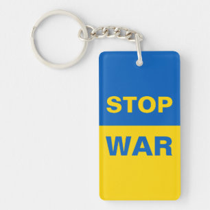 Stop War Ukraine Ukrainian Keychain