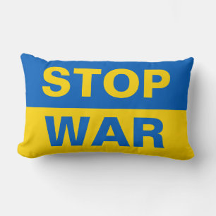 Stop War Ukraine Ukrainian Lumbar Pillow