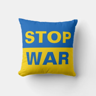Stop War Ukraine Ukrainian Throw Pillow
