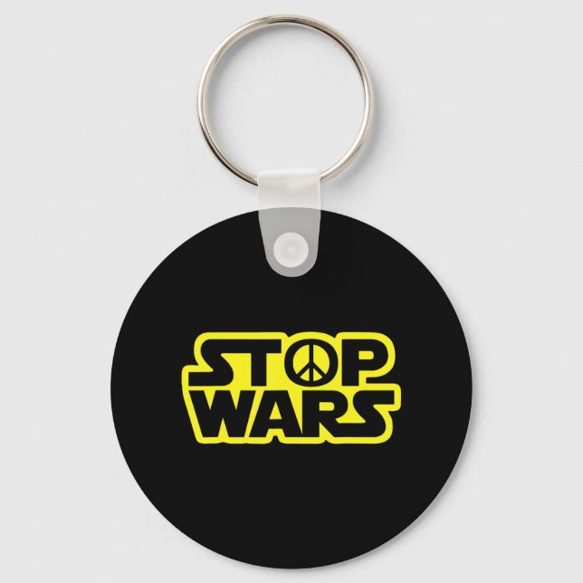 Stop Wars In Ukraine  Ukraine Support  Keychain (Front)