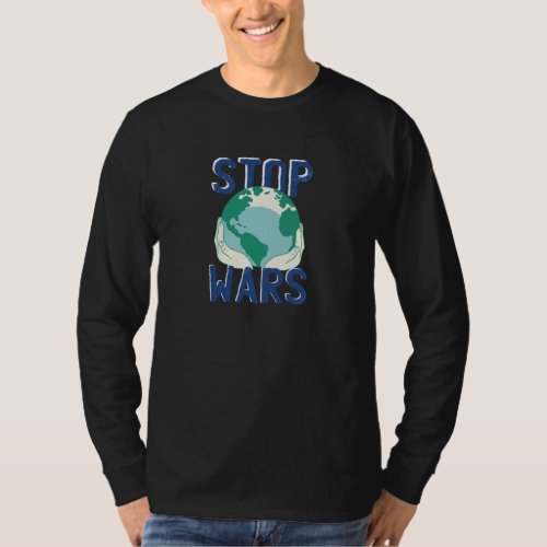 Stop Wars Long Sleeve Mens T_Shirt