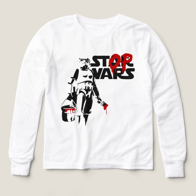 Stop Wars Parody Logo Tri-Blend Shirts (Design Front)