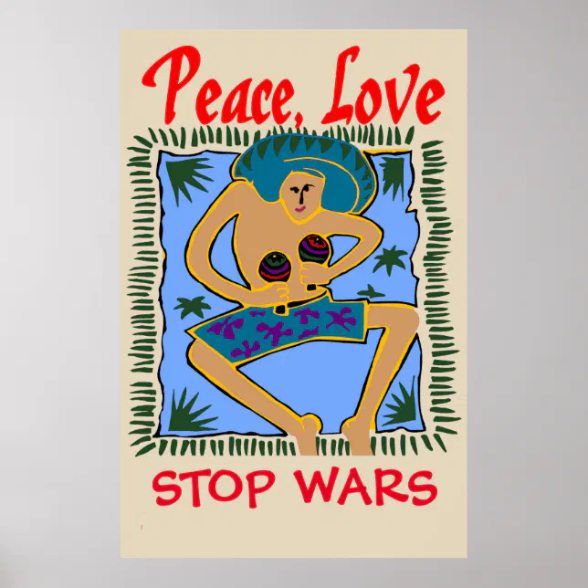 Peace Man Rasta Stop Wars, Peace Love, Rasta Man Poster | Zazzle