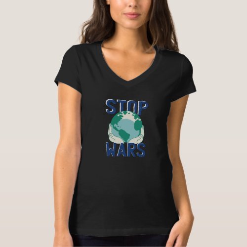 Stop Wars V_Neck T_Shirt