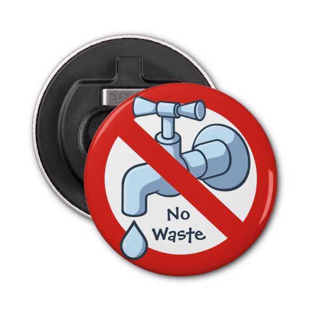 Stop Water Waste Bottle Opener (Front)