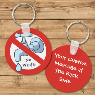 Stop Water Waste Keychain