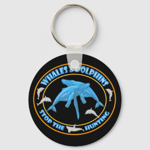 Stop Whale Hunting Keychain
