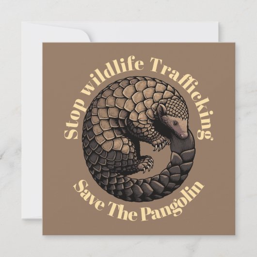 Stop wildlife trafficking - Save the pangolin (Front)