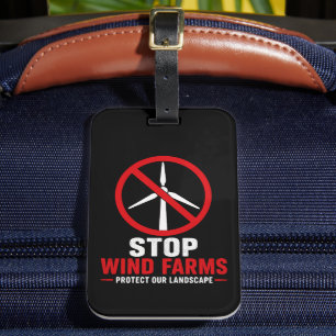 Stop wind farms protect our landscape luggage tag