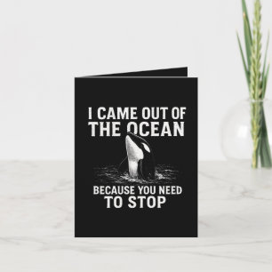 Stop with Shark Humor Ocean Surfing Holiday Card