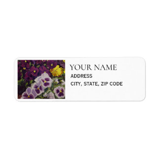 Stop Writing Return Addresses with a Pansy Floral Label