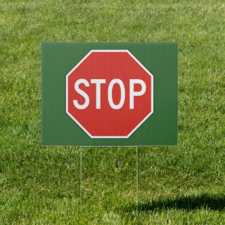 Stop Yard Sign • Green Background