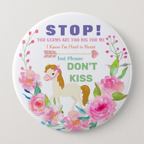 Stop Your Germs are Too Big for Me Button