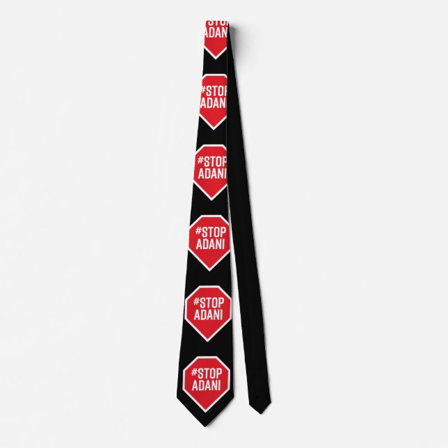 #StopAdani Neck Tie (Front)