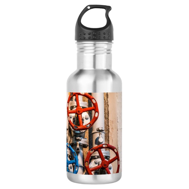 Stopcock in the Schiffbau, Zurich Stainless Steel Water Bottle (Front)