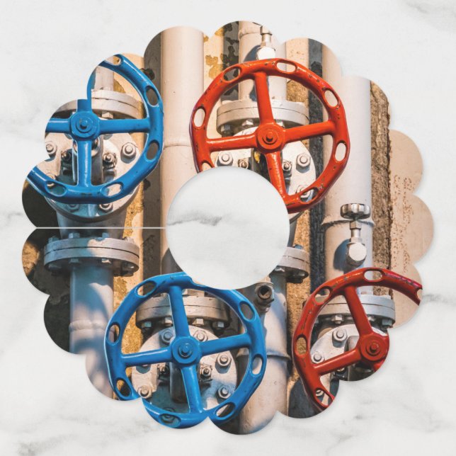 Stopcock in the Schiffbau, Zurich Wine Glass Tag (Back)