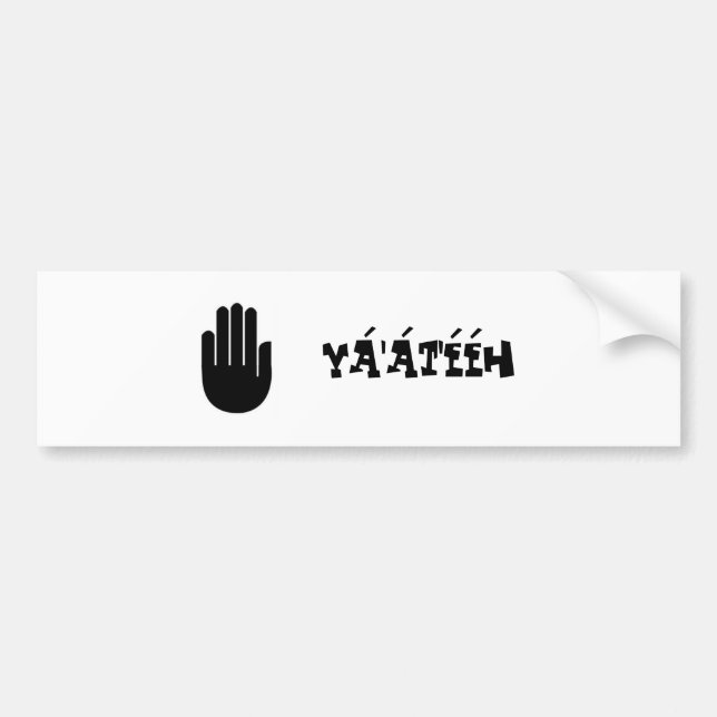 StopHand, y't'h Bumper Sticker (Front)