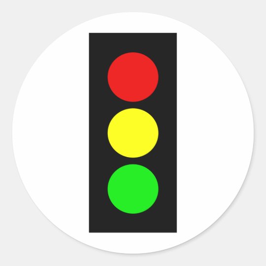 Stoplight Classic Round Sticker