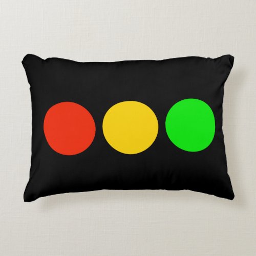 Stoplight Colors Accent Pillow