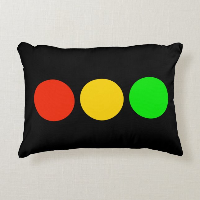 Stoplight Colors Accent Pillow (Front)