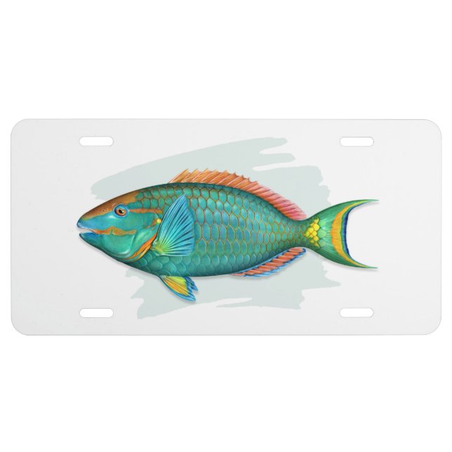 Stoplight Parrotfish License Plate (Front)