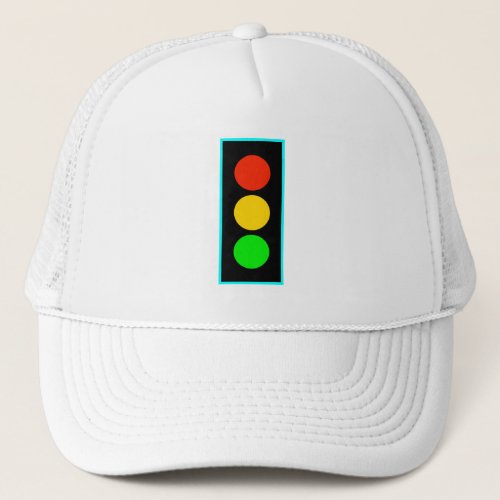 Stoplight with Light Blue Border Trucker Hat