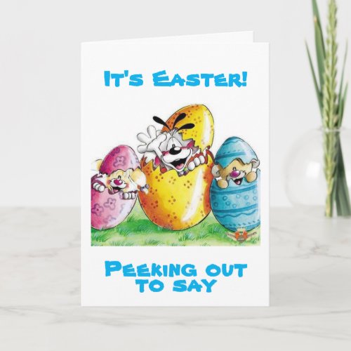 STOPPED BY TO SAY HAPPY 1st EASTER TO YOU Holiday Card