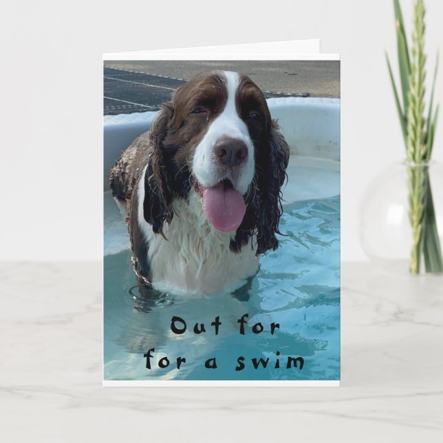 STOPPED MY SWIM TO SAY "HAPPY 18th BIRTHDAY" Card (Front)