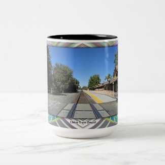 Stopped on the Train Tracks Two-Tone Coffee Mug