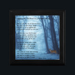 Stopping By The Woods by: Robert Frost Keepsake Box<br><div class="desc">This beautiful poem is for anyone and everyone!</div>