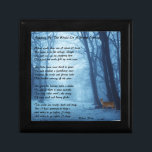 Stopping By The Woods by: Robert Frost Keepsake Box<br><div class="desc">This beautiful poem is for anyone and everyone!</div>