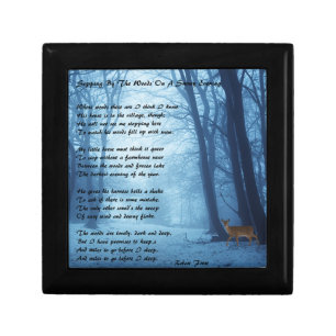 Stopping By The Woods by: Robert Frost Keepsake Box