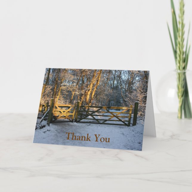 Stopping By The Woods On A Snowy Evening Thank You Card (Front)
