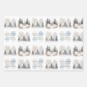 Stopping by Woods Wrapping Paper Sheets
