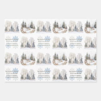 Stopping by Woods Wrapping Paper Sheets