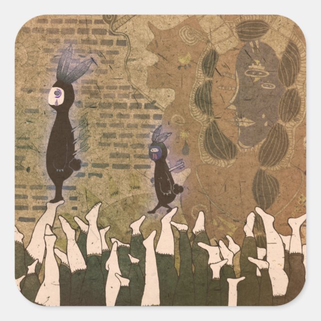 Stopping the footsteps 2012 square sticker (Front)