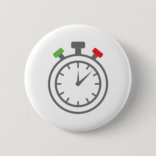 stopwatch - alarm timer pinback button (Front)